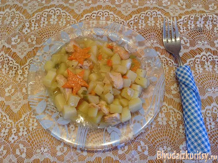 Жаркое с курицей и картофелем