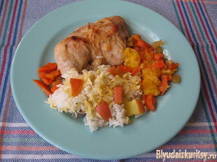 Курица, фаршированная рисом