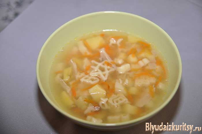 Суп из куриной грудки с макаронами