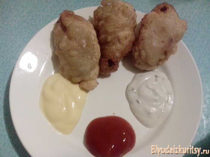 Куриные крылышки в кляре приготовленные в мультиварке