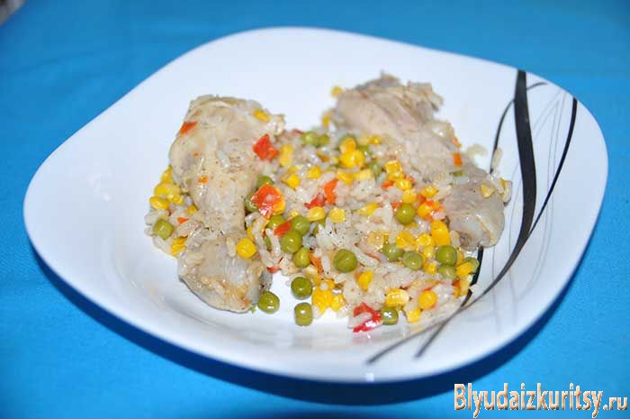 Голени куриные с овощами и картофелем