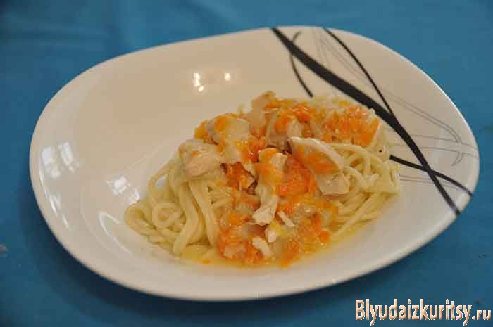 Сливочная подлива из куриного филе для детей