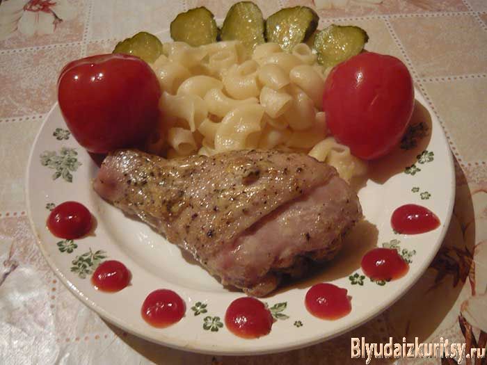 Куриные голени в майонезе, запеченные в духовке