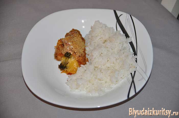 Хрустящие куриные рулетики с брокколи и сыром