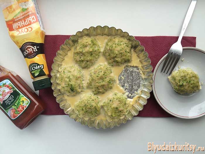 Куриные котлеты с брокколи